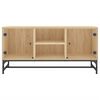vidaXL TV Cabinet with Glass Doors Sonoma Oak 102x37x50 cm