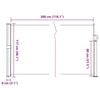 vidaXL Retractable Side Awning Beige 117x300 cm