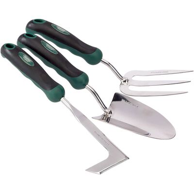 Draper Tools Garden Trowel. Hand Fork & Crack Weeder Set 27436