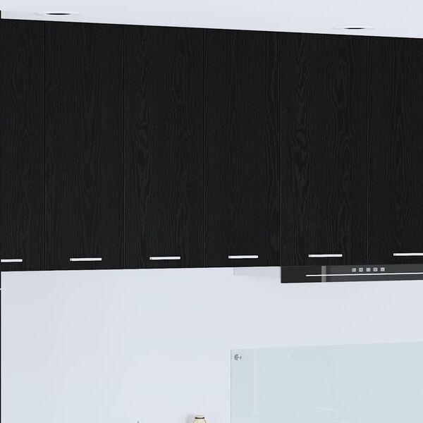 vidaXL Hanging Cabinet Black Oak 60 x 31 x 80 cm Engineered Wood