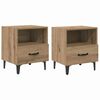 vidaXL Bedside Cabinet 2 pcs Artisan Oak 40 x 35 x 47.5 cm