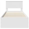 vidaXL Bed Frame with Headboard White 100 x 200 cm Engineered Wood
