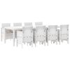 vidaXL Garden Dining Set 9 pcs Light Grey Polypropylene