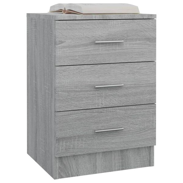 vidaXL Bedside Cabinets 2 pcs Grey Sonoma 38x35x56 cm Engineered Wood