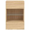 vidaXL TV Wall Cabinet with LED Lights Sonoma Oak 40x30x60.5 cm