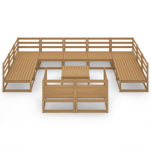 vidaXL 12 Piece Garden Lounge Set Solid Pinewood