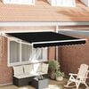 vidaXL Retractable Awning Black 350 x 250 cm Polyester and Aluminium