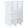 vidaXL Storage Cube Organiser with 12 Cubes and Hanging Rods PP