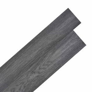 vidaXL Self-adhesive PVC Flooring Planks Black and White 30.5 x 61 cm