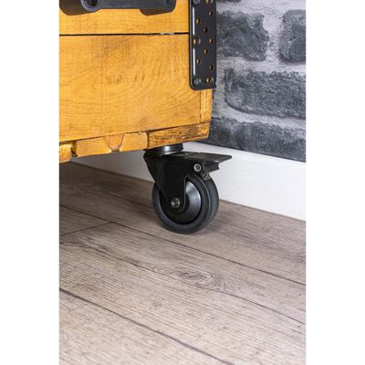 Mac Lean Swivel Caster Wheel with Brake 75 mm 4 pcs Black