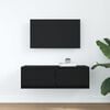 vidaXL TV Cabinet Black Oak 80x31x25.5 cm Engineered Wood