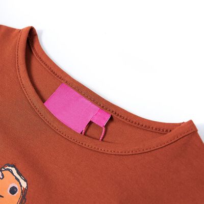 Kids' T-shirt with Long Sleeves Cognac 104