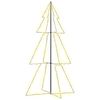 vidaXL Christmas Cone Tree | Warm White | Metal, LED Lights | Large