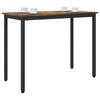 vidaXL Table Smoked Oak 100 x 50 x 76.5 cm Engineered Wood and Steel