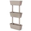 vidaXL Garden Planter 3 pcs 100 cm Taupe