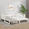 vidaXL Pull-out Day Bed without Mattress White 2x(80x200) cm