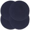 vidaXL Placemats 4 pcs Plain Navy Blue 38 cm Round Cotton