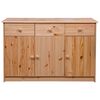 vidaXL Sideboard 3 Drawers 113x35x73 cm Solid Pine Wood