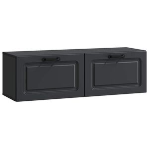vidaXL Wall-Mounted TV Cabinet Black 98 x 31 x 30 cm Engineered Wood