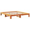 vidaXL Bed Frame without Mattress Wax Brown 140x190 cm Solid Wood Pine