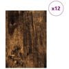 vidaXL Decor Panels 12 pcs Smoked oak 30 x 42 x 0.3 cm Engineered wood