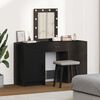 vidaXL Dressing Table with Door Black 50 x 41 x 135 cm Engineered Wood