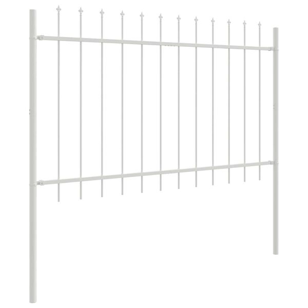 vidaXL Garden Fence White 1.7 x 1 m Powder-coated Steel