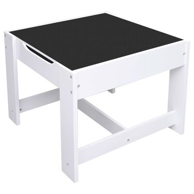 vidaXL Children's Table with 2 Chairs White MDF