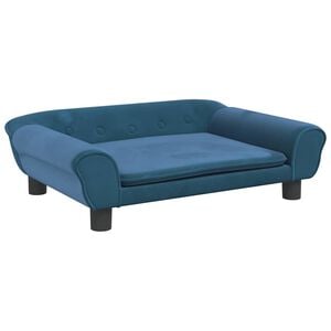 vidaXL Dog Bed Blue 70x48x22 cm Velvet