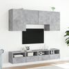 vidaXL 5 Piece TV Wall Units Concrete Grey Engineered Wood