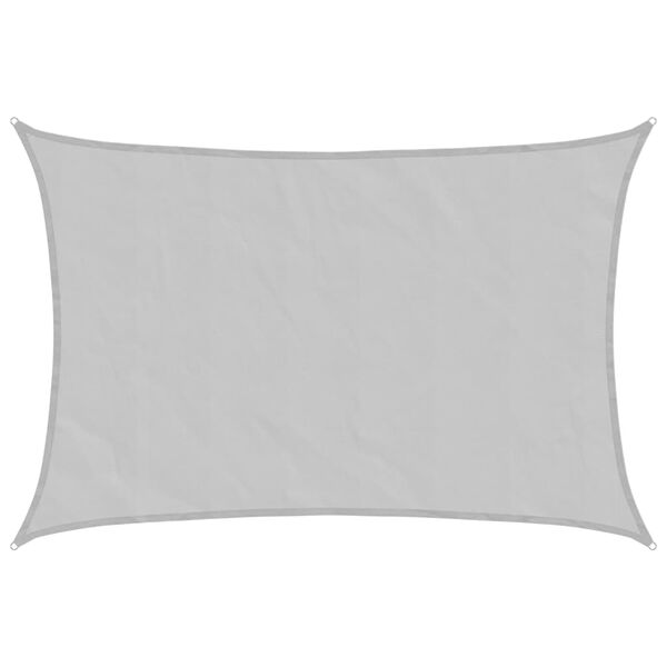 vidaXL Sun Shade Sail Light Grey 3x2 m 100% Polyester Oxford