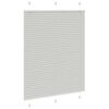 vidaXL Pleated Blind Light Grey 105x100 cm Fabric Width 104.4 cm Polyester