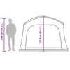 vidaXL Car Tent 4-Person Grey and Orange Waterproof