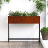 vidaXL Raised Garden Planter Rusty 100 x 26 x 82 cm Weathering Steel