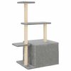 vidaXL Cat Tree with Sisal Scratching Posts Light Grey 110 cm