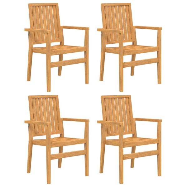 vidaXL 5 Piece Garden Dining Set Solid Wood Teak