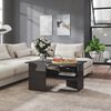 vidaXL Coffee Table High Gloss Grey 90x60x46.5 cm Engineered Wood
