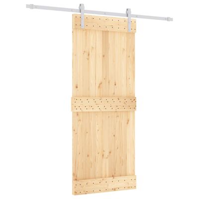 vidaXL Sliding Door with Hardware Set 85x210 cm Solid Wood Pine