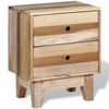 vidaXL Bedside Cabinet | Beige | Solid reclaimed wood | Small | Storage