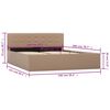 vidaXL Hydraulic Storage Bed Frame without Mattress Cappuccino 140x200cm