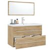 vidaXL 3 Piece Bathroom Furniture Set Sonoma Oak