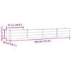 vidaXL Planter Light Grey 385 x 50 x 45 cm Galvanised Steel