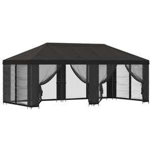 vidaXL Garden Gazebo with Sidewalls 6 x 3 m Anthracite