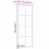 vidaXL Sliding Door Aluminium and ESG Glass 76x205 cm Black