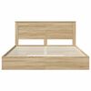 vidaXL Storage Bed with Drawer Sonoma Oak 180 x 200 cm Engineered Wood