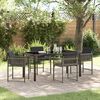 vidaXL Garden Dining Set 5 pcs Grey Poly Rattan
