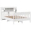 vidaXL Bed Frame without Mattress White 150x200 cm King Size Solid Wood Pine