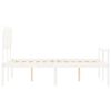 vidaXL Senior Bed without Mattress White Double Solid Wood