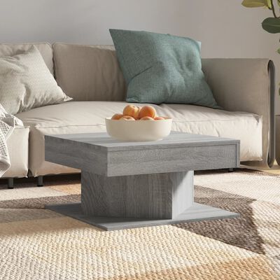vidaXL Coffee Table Grey Sonoma 57x57x30 cm Engineered Wood
