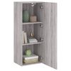 vidaXL TV Wall Cabinet Grey Sonoma 40.5x30x102 cm Engineered Wood